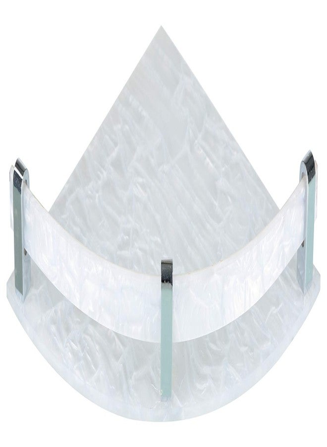 STIMULUS Bathroom Corner Shelf | Acrylic Wall Storage Oreniser Kitchen Shelves (White) (Pack of 3) (12x12 Inch | 30x30 cm) - Image 2